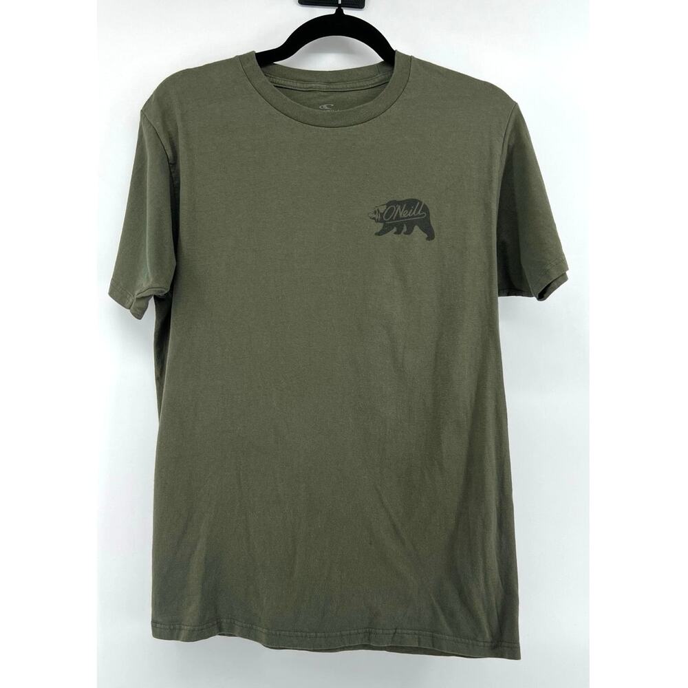 O'Neill Men's T-Shirt Size M Green California Republic Bear Surf Casual